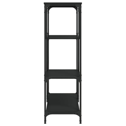 Bücherregal Schwarz 81x36x115 cm Holzwerkstoff und Stahl - Pazzar.ch