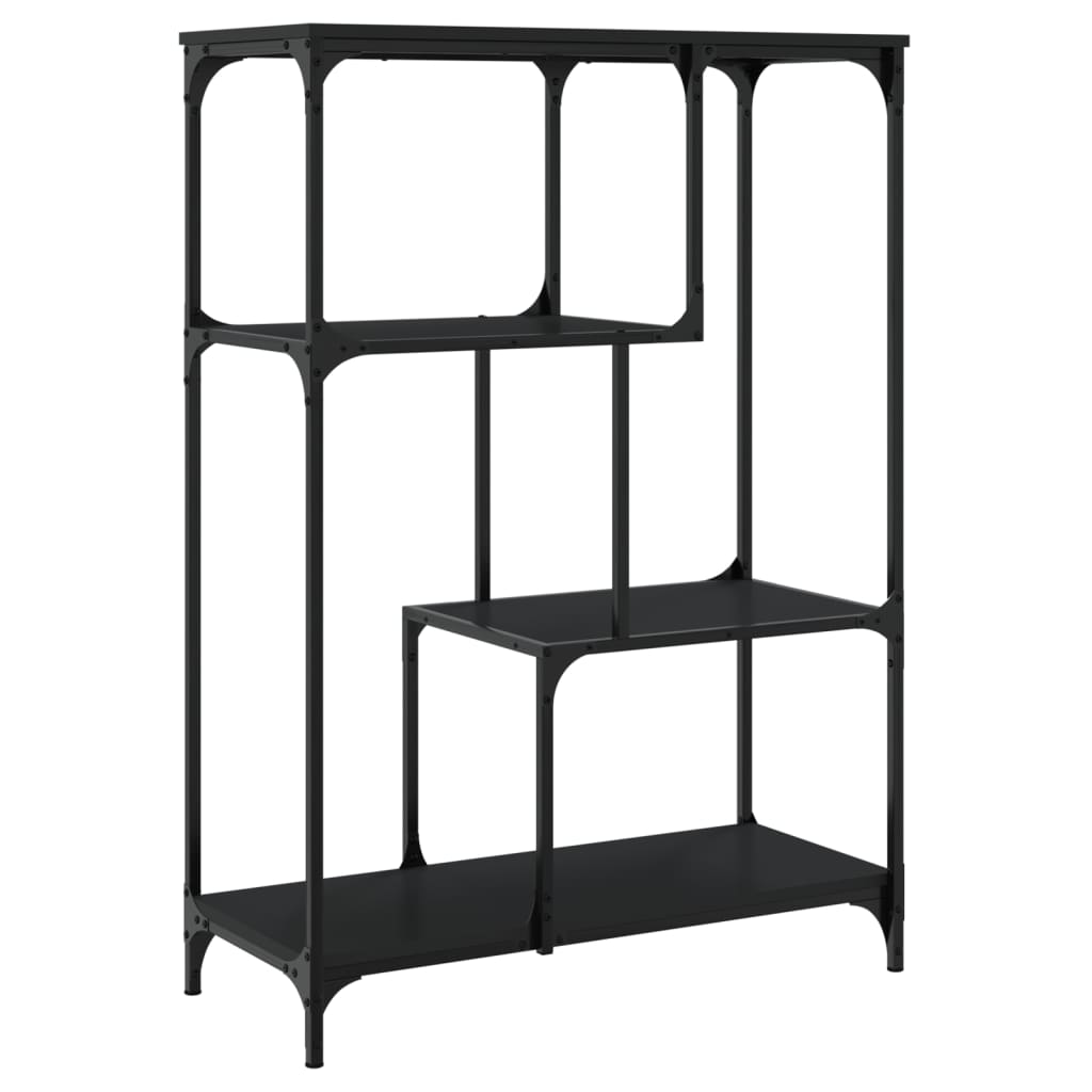 Bücherregal Schwarz 81x36x115 cm Holzwerkstoff und Stahl - Pazzar.ch