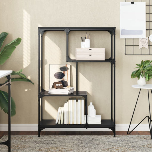 Bücherregal Schwarz 81x36x115 cm Holzwerkstoff und Stahl - Pazzar.ch