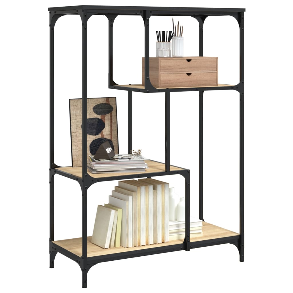 Bücherregal Sonoma-Eiche 81x36x115 cm Holzwerkstoff und Stahl - Pazzar.ch