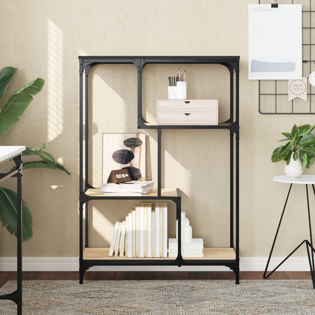 Bücherregal Sonoma-Eiche 81x36x115 cm Holzwerkstoff und Stahl - Pazzar.ch