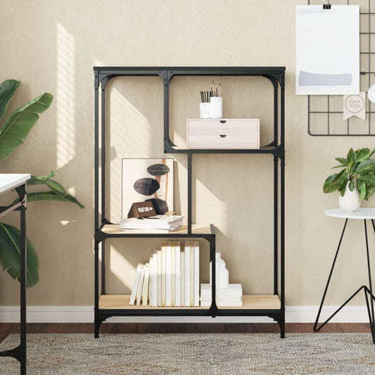 Bücherregal Sonoma-Eiche 81x36x115 cm Holzwerkstoff und Stahl - Pazzar.ch