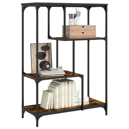 Bücherregal Räuchereiche 81x36x115 cm Holzwerkstoff und Stahl - Pazzar.ch