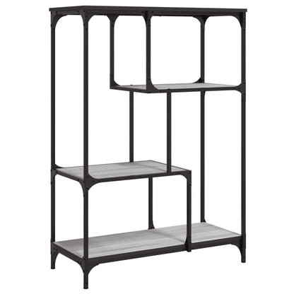 Bücherregal Grau Sonoma 81x36x115 cm Holzwerkstoff und Stahl - Pazzar.ch