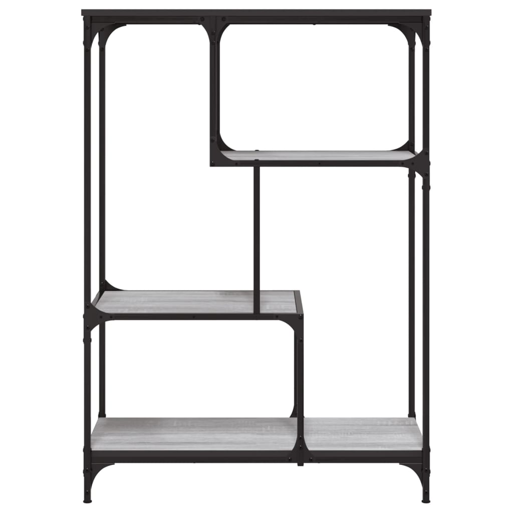 Bücherregal Grau Sonoma 81x36x115 cm Holzwerkstoff und Stahl - Pazzar.ch