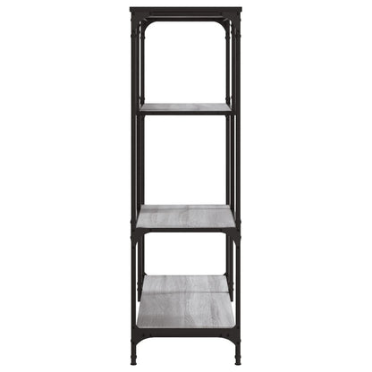 Bücherregal Grau Sonoma 81x36x115 cm Holzwerkstoff und Stahl - Pazzar.ch