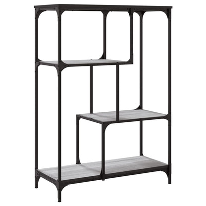 Bücherregal Grau Sonoma 81x36x115 cm Holzwerkstoff und Stahl - Pazzar.ch