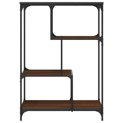 Bücherregal Braun Eiche 81x36x115 cm Holzwerkstoff und Stahl - Pazzar.ch