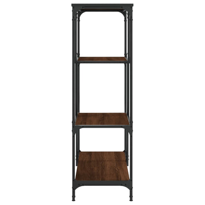 Bücherregal Braun Eiche 81x36x115 cm Holzwerkstoff und Stahl - Pazzar.ch