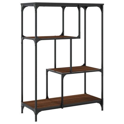Bücherregal Braun Eiche 81x36x115 cm Holzwerkstoff und Stahl - Pazzar.ch