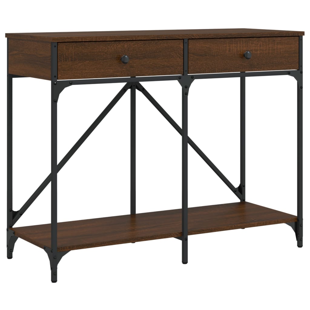 Konsolentisch Braun Eichen-Optik 100x39x78,5 cm Holzwerkstoff - Pazzar.ch