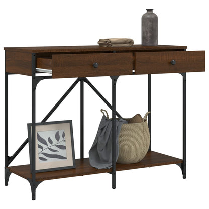 Konsolentisch Braun Eichen-Optik 100x39x78,5 cm Holzwerkstoff - Pazzar.ch