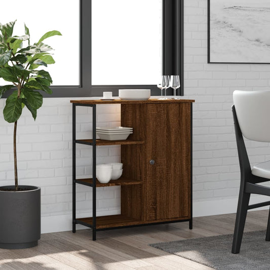 Sideboard Braun Eichen-Optik 70x30x80 cm Holzwerkstoff - Pazzar.ch