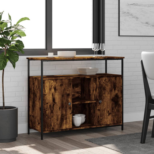 Sideboard Räuchereiche 100x35x80 cm Holzwerkstoff - Pazzar.ch
