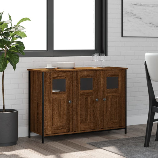Sideboard Braun Eichen-Optik 100x35x70 cm Holzwerkstoff - Pazzar.ch