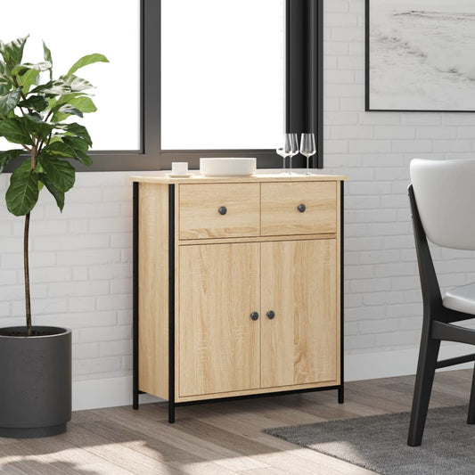 Sideboard Sonoma-Eiche 70x30x80 cm Holzwerkstoff - Pazzar.ch