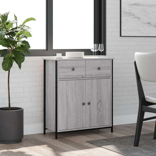 Sideboard Grau Sonoma 70x30x80 cm Holzwerkstoff - Pazzar.ch