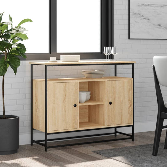 Sideboard Sonoma-Eiche 100x35x80 cm Holzwerkstoff - Pazzar.ch
