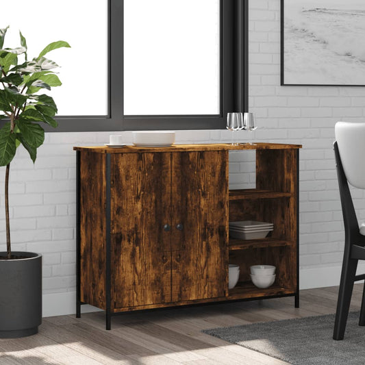 Sideboard Räuchereiche 100x33x75 cm Holzwerkstoff - Pazzar.ch
