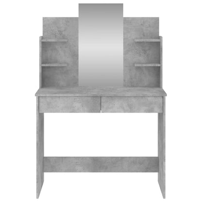 Schminktisch mit Spiegel Betongrau 96x39x142 cm - Pazzar.ch