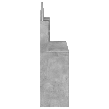 Schminktisch mit Spiegel Betongrau 96x39x142 cm - Pazzar.ch
