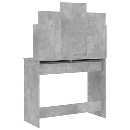 Schminktisch mit Spiegel Betongrau 96x39x142 cm - Pazzar.ch