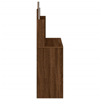 Schminktisch mit Spiegel Braun Eichen-Optik 96x39x142 cm - Pazzar.ch
