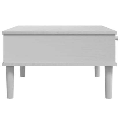 Couchtisch SENJA Rattan-Optik Weiß 100x55x33 cm Kiefernholz - Pazzar.ch