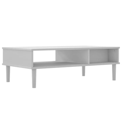 Couchtisch SENJA Rattan-Optik Weiß 100x55x33 cm Kiefernholz - Pazzar.ch
