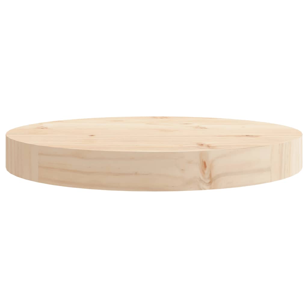 Tischplatte Rund Ø30x3 cm Massivholz Kiefer - Pazzar.ch