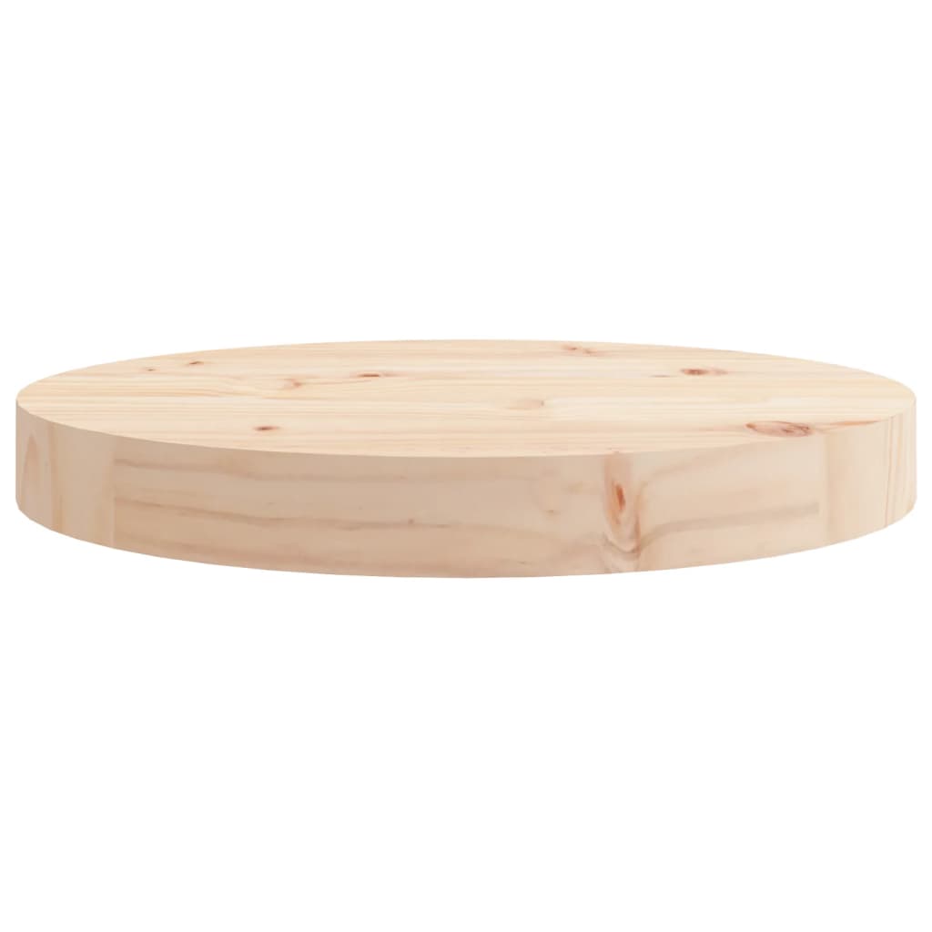 Tischplatte Rund Ø30x3 cm Massivholz Kiefer - Pazzar.ch