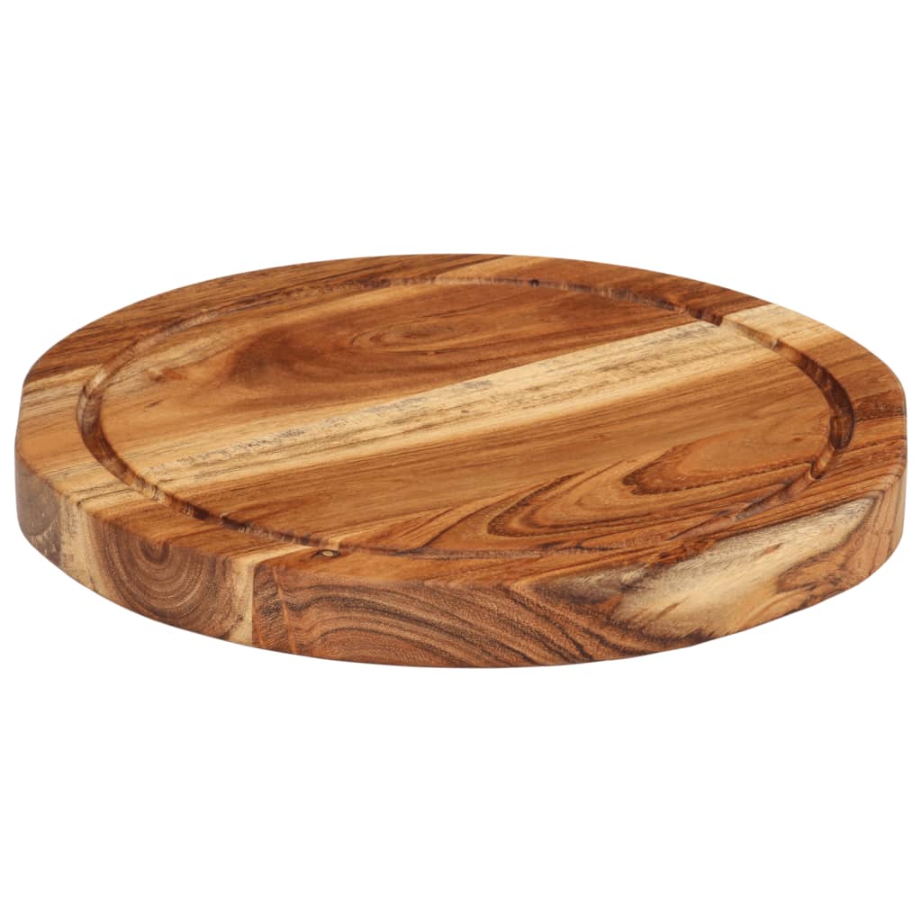 Schneidebrett Ø25x2,5 cm Massivholz Akazie - Pazzar.ch