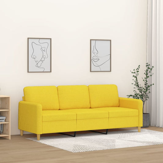 3-Sitzer-Sofa Hellgelb 180 cm Stoff - Pazzar.ch