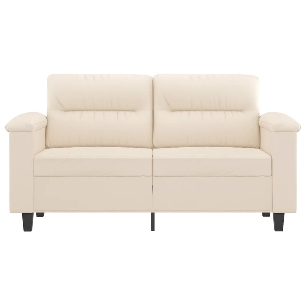 2-Sitzer-Sofa Beige 120 cm Mikrofasergewebe