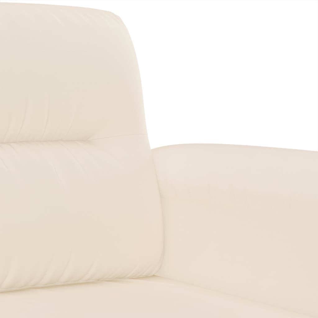2-Sitzer-Sofa Beige 120 cm Mikrofasergewebe