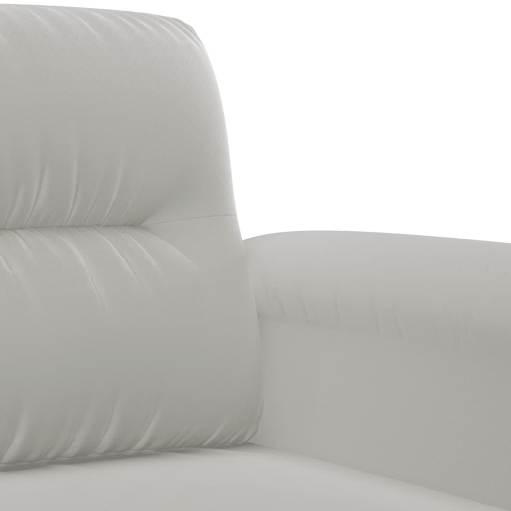 2-Sitzer-Sofa Hellgrau 140 cm Mikrofasergewebe