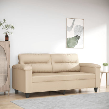 2-Sitzer-Sofa Creme 140 cm Mikrofasergewebe - Pazzar.ch