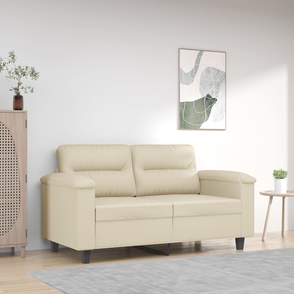 2-Sitzer-Sofa Creme 120 cm Kunstleder - Pazzar.ch
