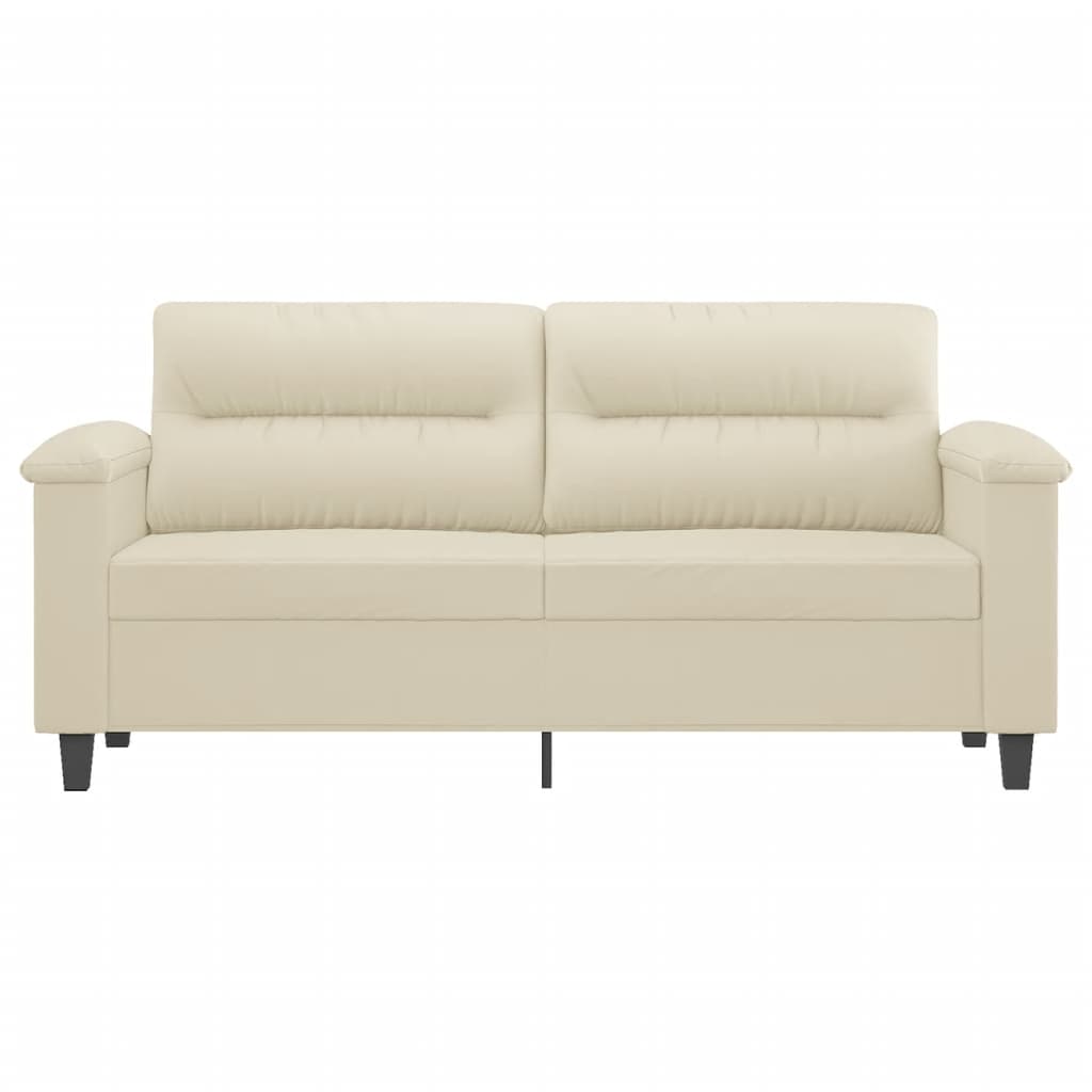 2-Sitzer-Sofa Creme 140 cm Kunstleder