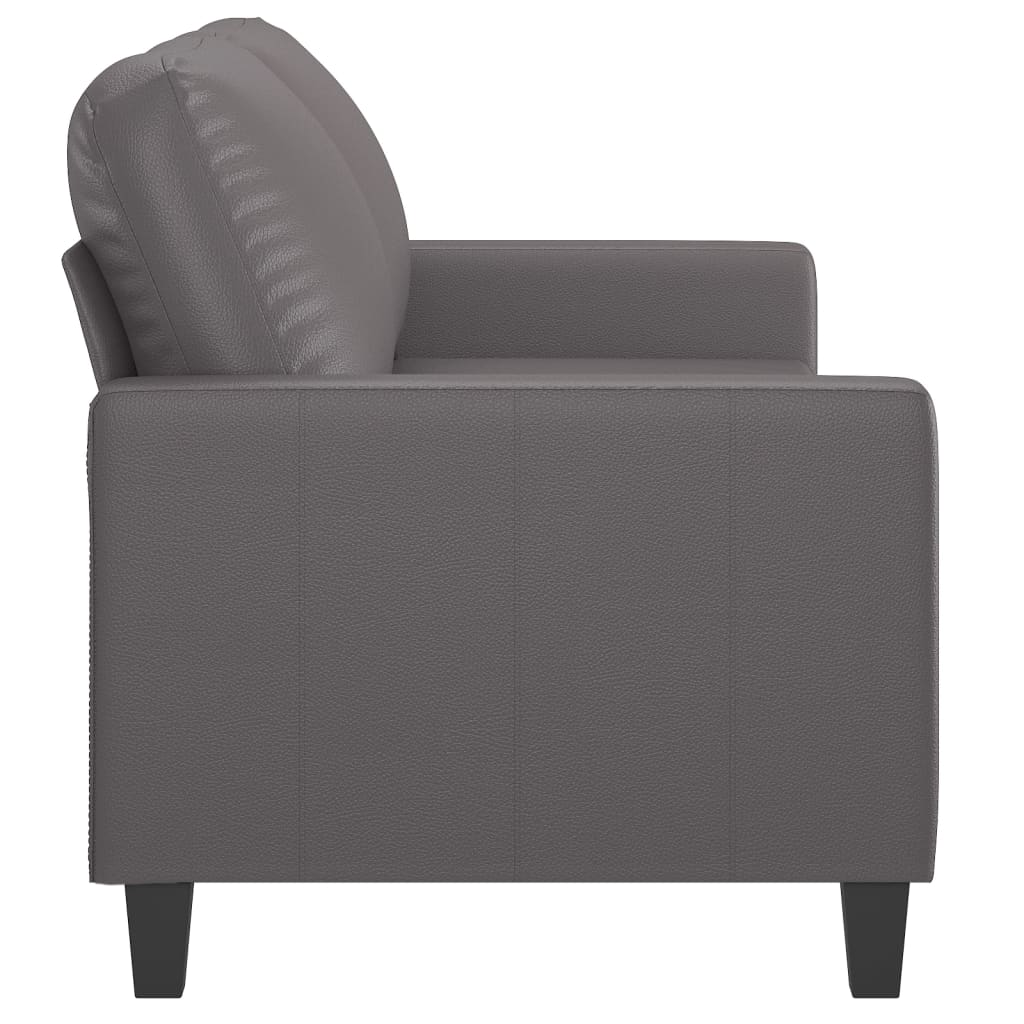 2-Sitzer-Sofa Grau 140 cm Kunstleder - Pazzar.ch