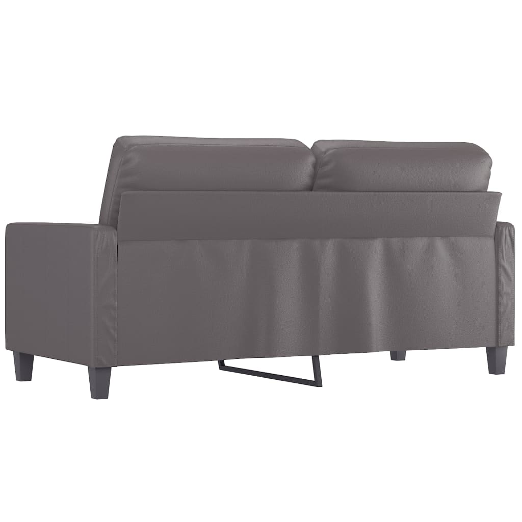 2-Sitzer-Sofa Grau 140 cm Kunstleder - Pazzar.ch