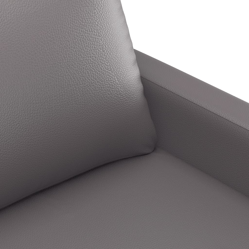 2-Sitzer-Sofa Grau 140 cm Kunstleder - Pazzar.ch