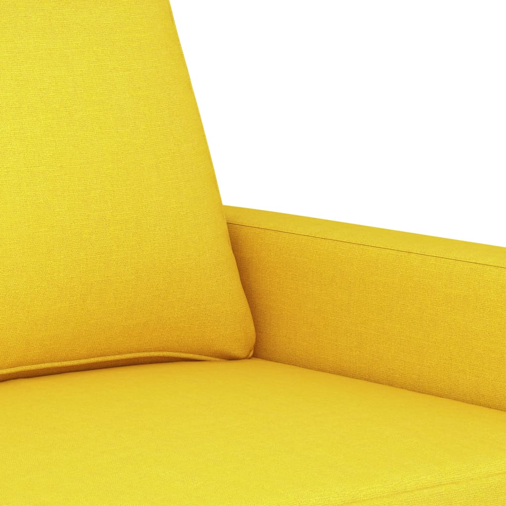 2-Sitzer-Sofa Hellgelb 140 cm Stoff