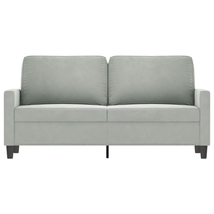 2-Sitzer-Sofa Hellgrau 140 cm Samt - Pazzar.ch