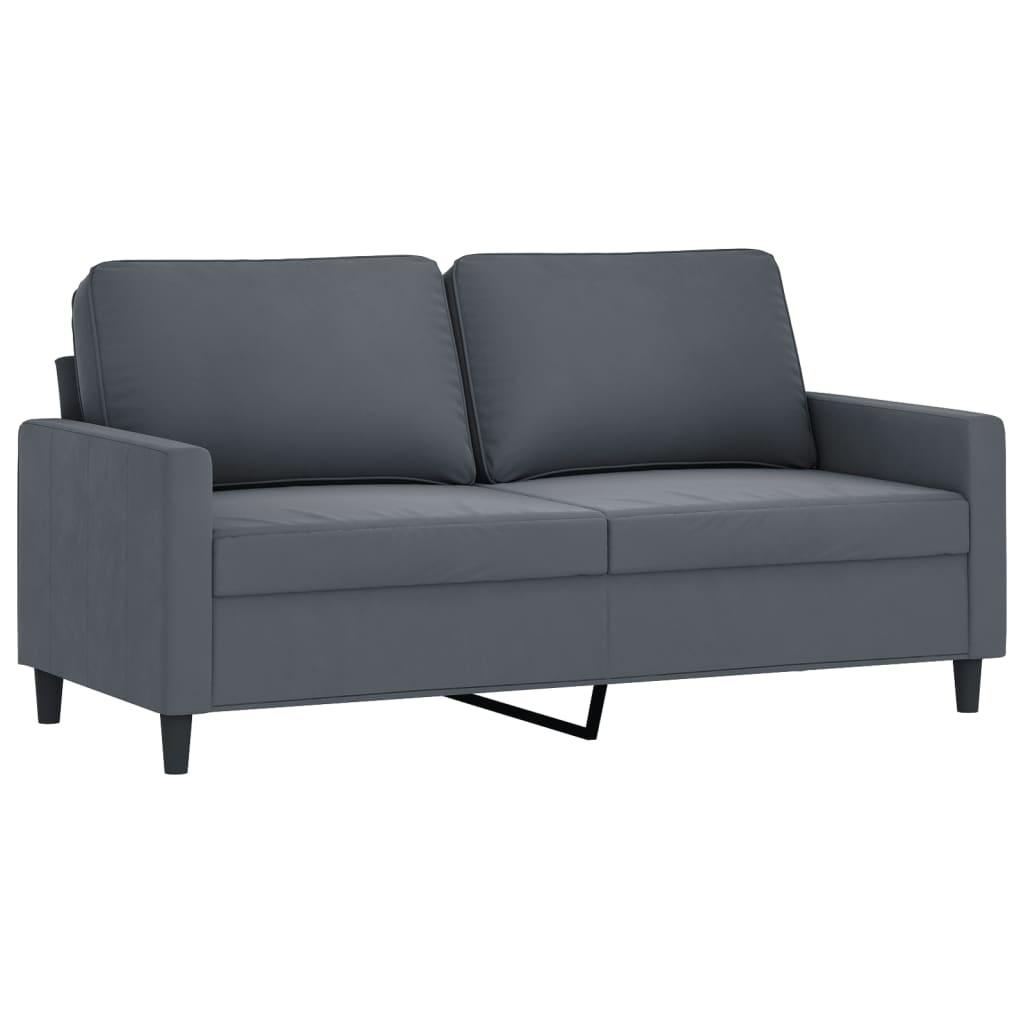 2-Sitzer-Sofa Dunkelgrau 140 cm Samt - Pazzar.ch