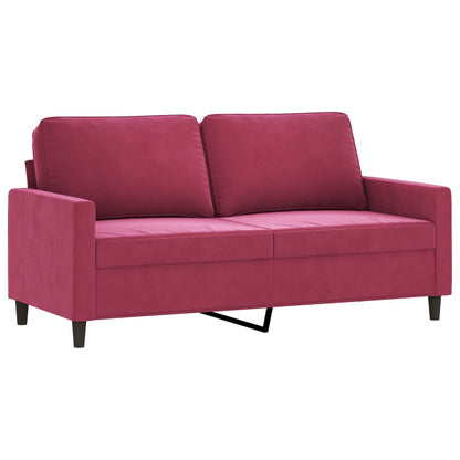 2-Sitzer-Sofa Weinrot 140 cm Samt - Pazzar.ch