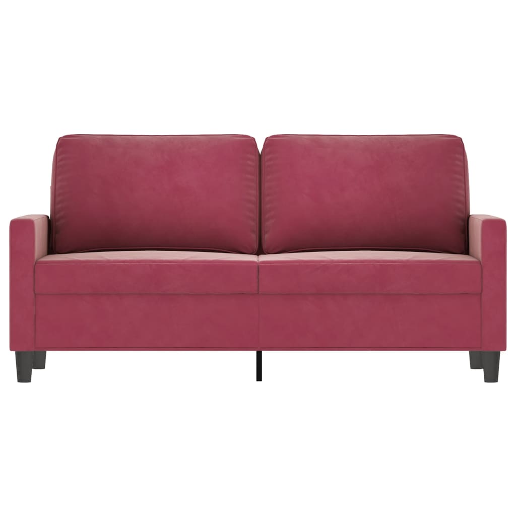2-Sitzer-Sofa Weinrot 140 cm Samt - Pazzar.ch