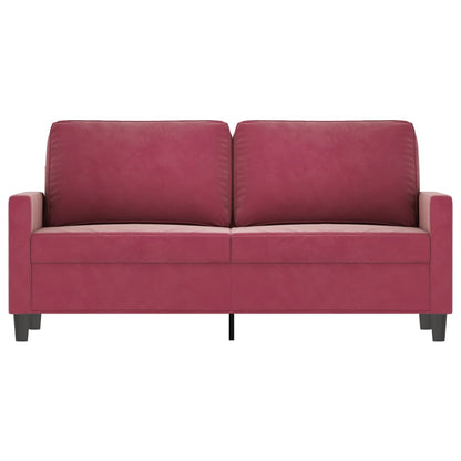 2-Sitzer-Sofa Weinrot 140 cm Samt - Pazzar.ch