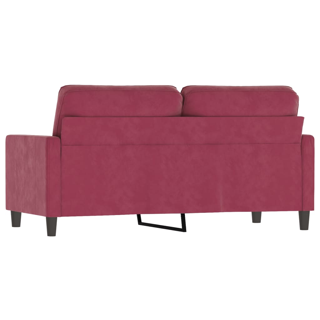 2-Sitzer-Sofa Weinrot 140 cm Samt - Pazzar.ch
