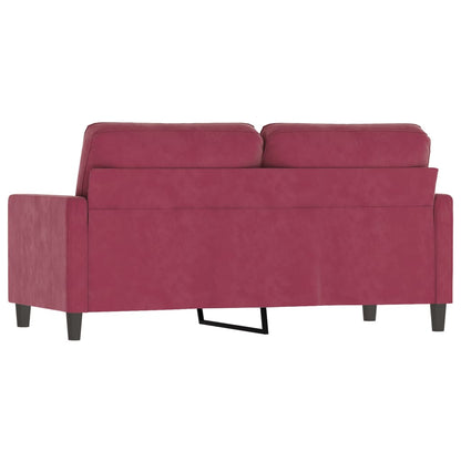 2-Sitzer-Sofa Weinrot 140 cm Samt - Pazzar.ch